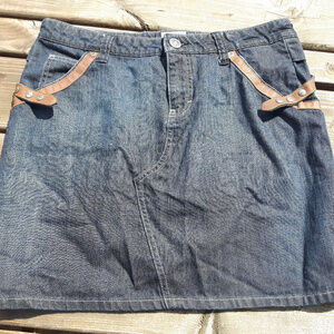 Vintage Tommy Hilfiger Skirt SNAP DETAILS LEATHER SEXY Size Large